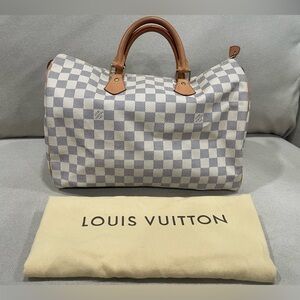 Authentic Louis Vuitton Damier Azur Speedy 35